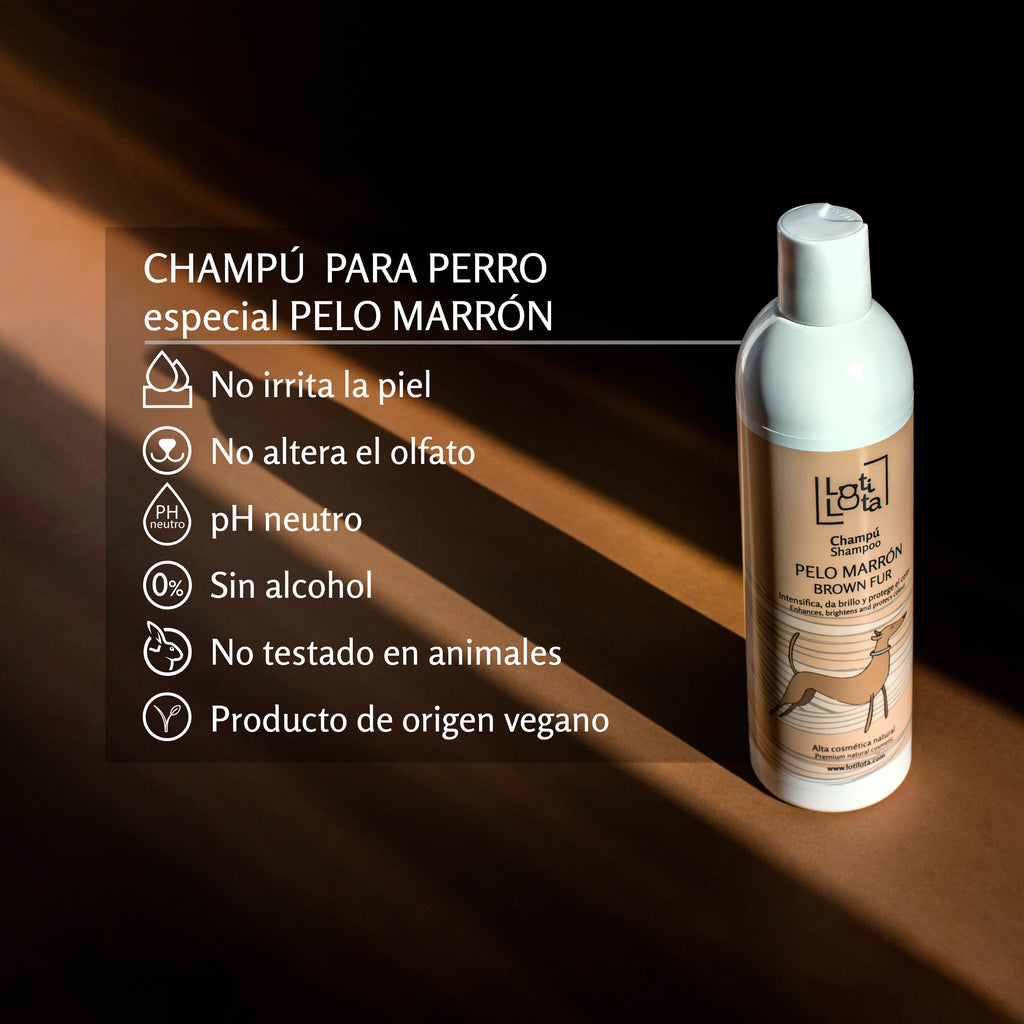 Loti Lota Champú para Perros de Pelo Marrón 500 ml
