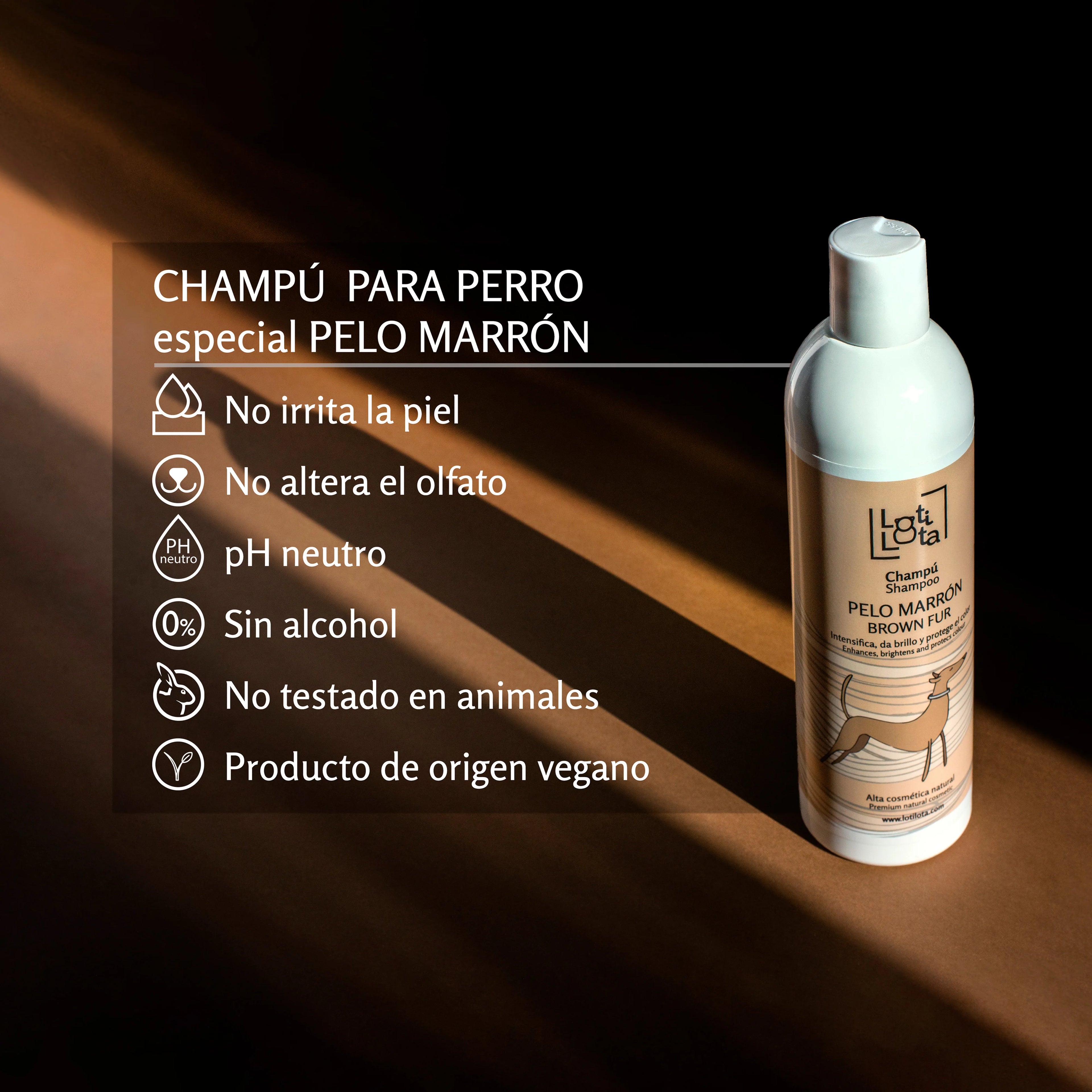 Loti Lota Champú para Perros de Pelo Marrón 500 ml