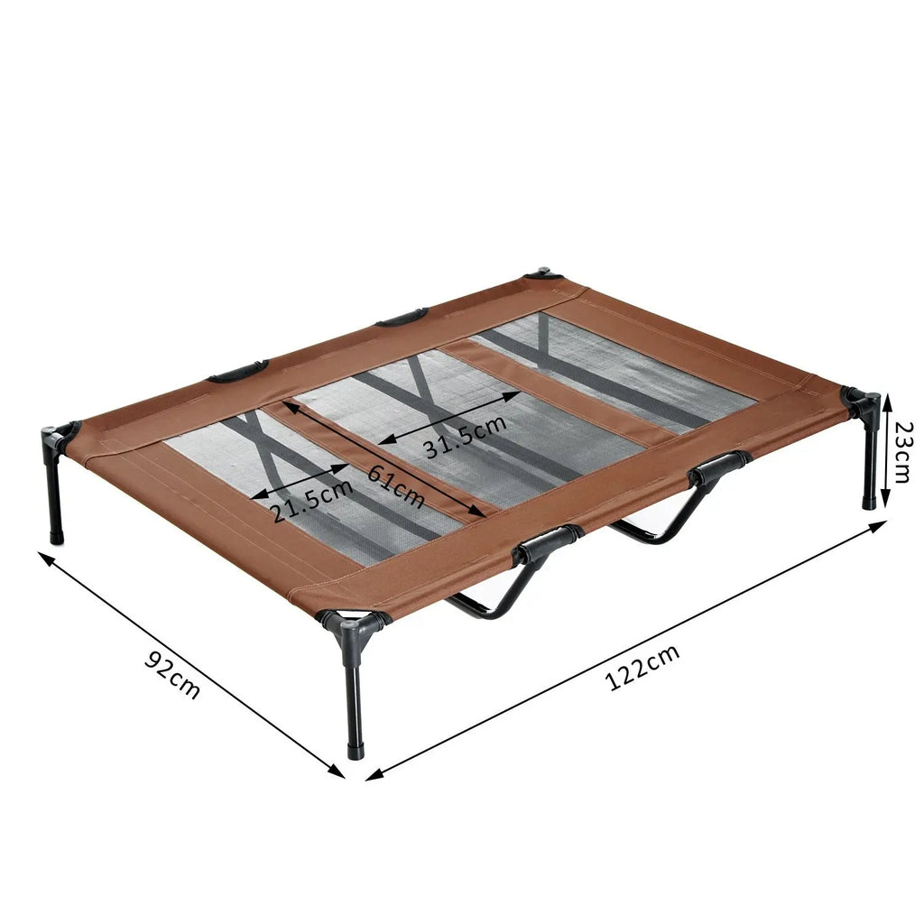 PawHut Cama Elevada Transpirable para Perros  Interior y Exterior