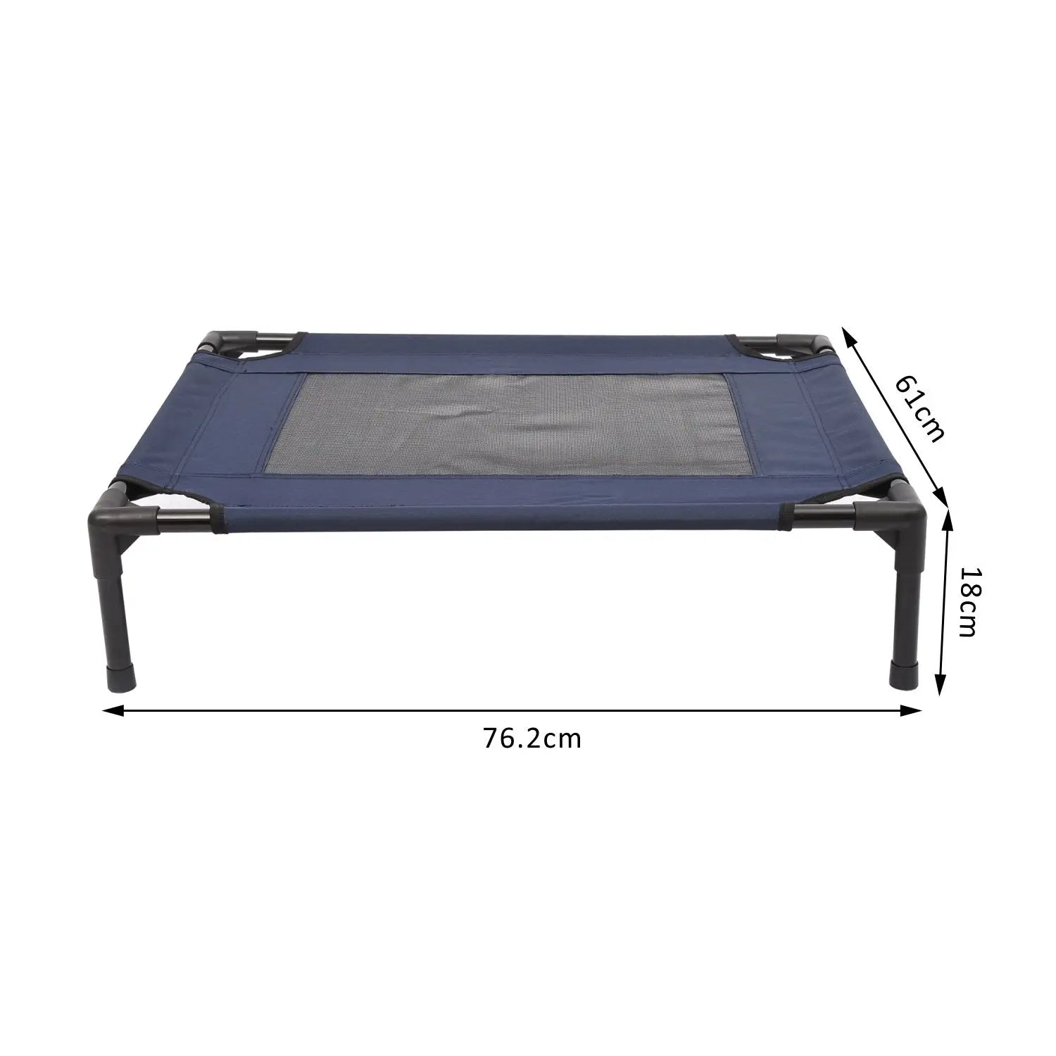 PawHut Cama Elevada para Perros con Malla Transpirable Azul