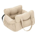 Asiento de Coche para Perros Pequeños con Cinturón de Seguridad y Base Antideslizante