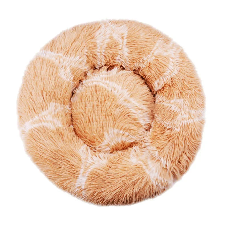 Cama Redonda Antiestrés para Perros y Gatos Súper Suave
