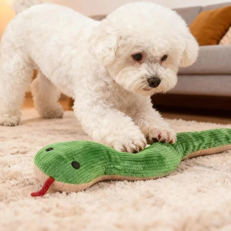 Serpiente de Juguete Interactiva para Perros Peluche Mordedor Antiestrés