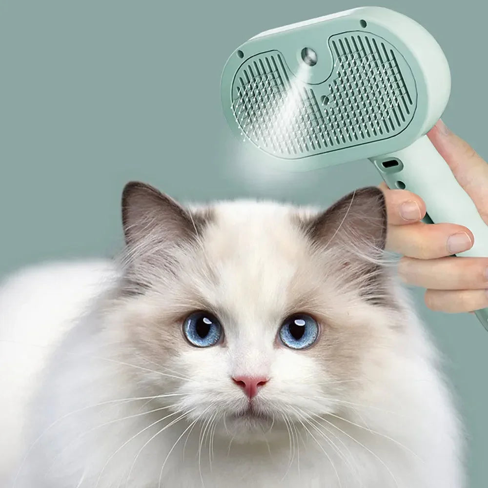 Cepillo Vaporizador 3 en 1 para Perros y Gatos