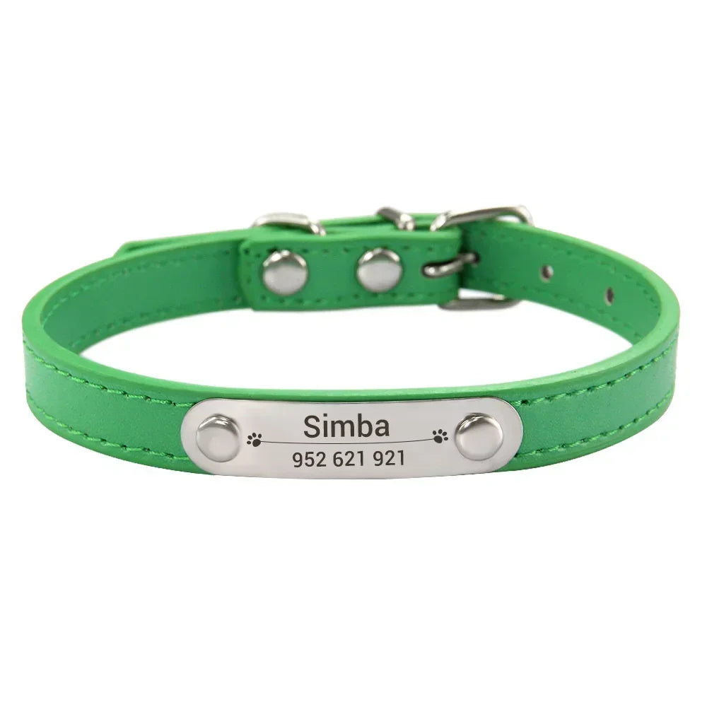 Collar Personalizado Antipérdida para Perros y Gatos con Placa Grabada