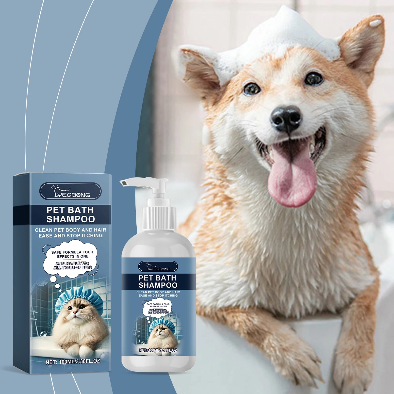 YEGBONG Champú para perros – limpieza profunda y control de malos olores