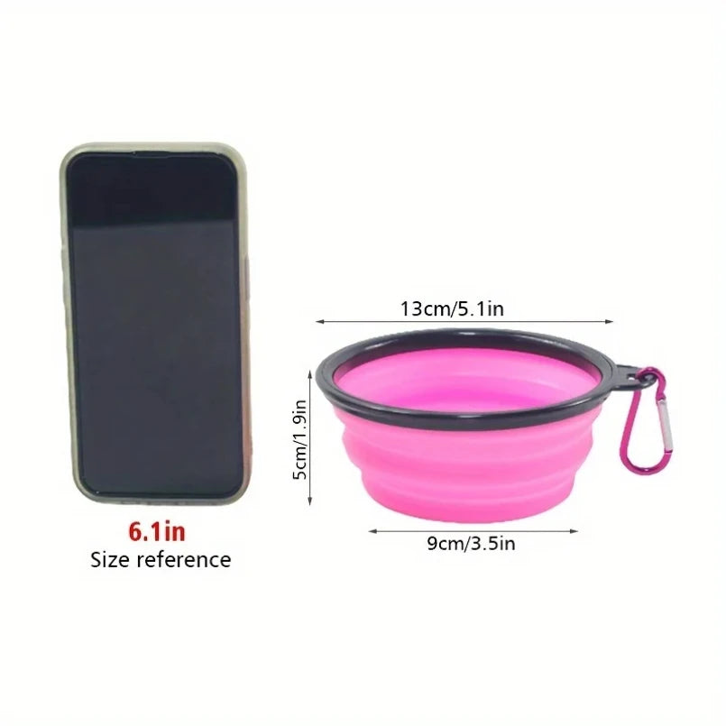 Cuenco Plegable para Perros Portátil de Viaje para Agua y Comida