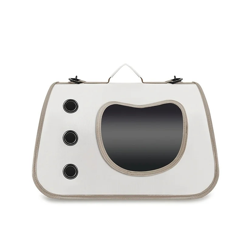 Transportín Plegable para Perros y Gatos Pequeños Transpirable y Portátil