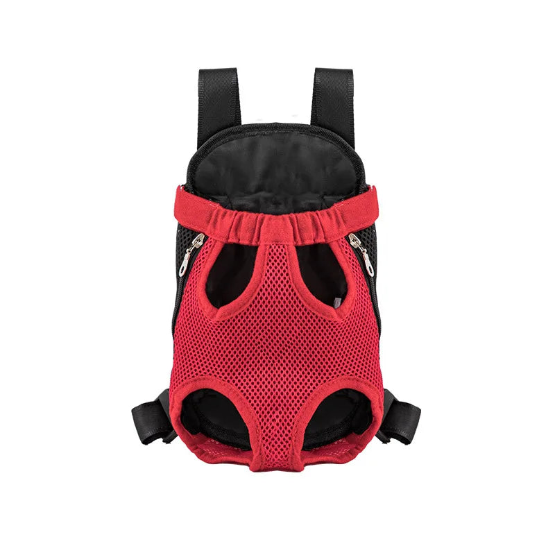 Mochila Transportín Frontal para Perros y Gatos Pequeños Transpirable y Ajustable