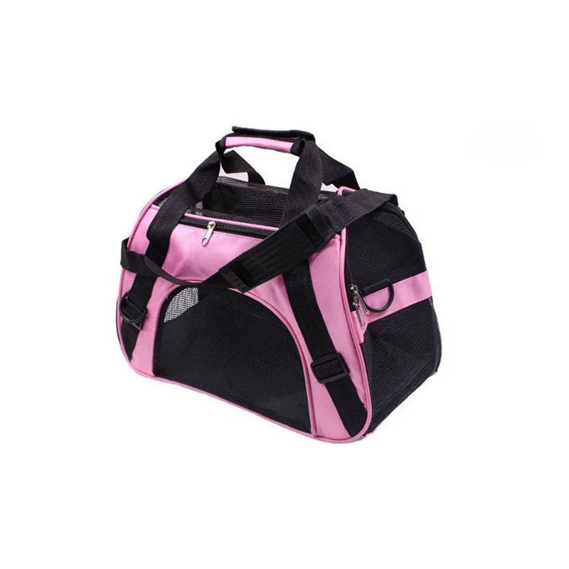 Transportín Plegable para Perros y Gatos con Malla Transpirable