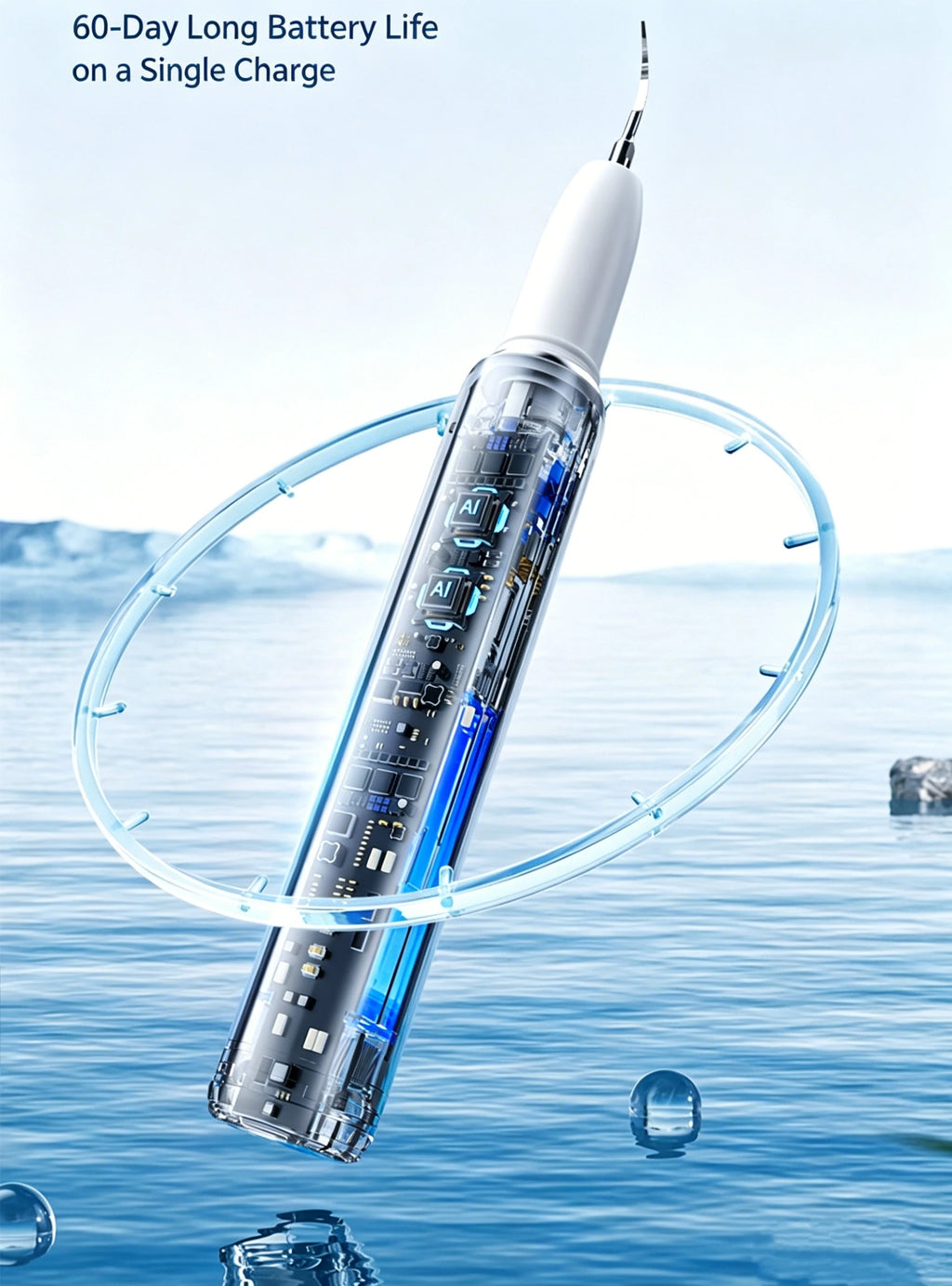Limpiador dental ultrasónico para perros y gatos con luz LED y eliminación de sarro