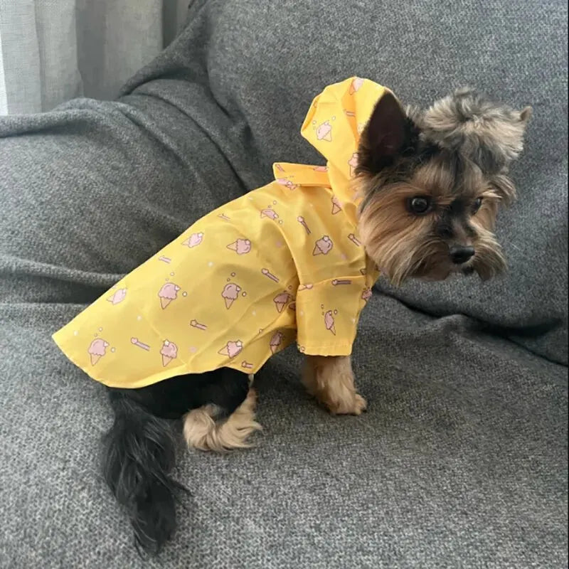 Impermeable para Perros pequeños y Gatos con Capucha Waterproof