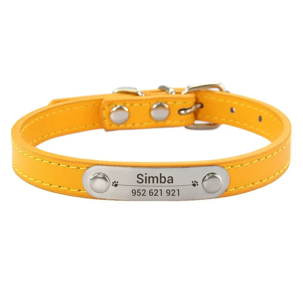 Collar Personalizado Antipérdida para Perros y Gatos con Placa Grabada