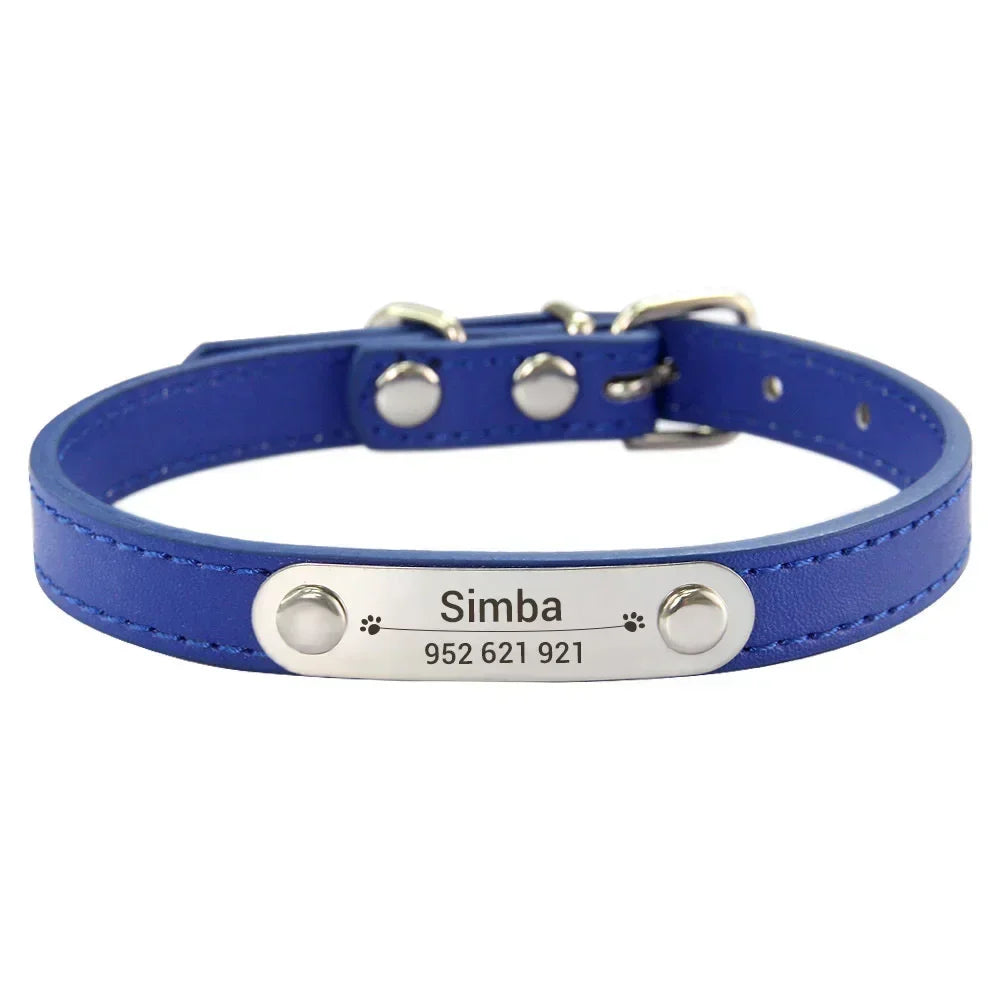 Collar Personalizado Antipérdida para Perros y Gatos con Placa Grabada