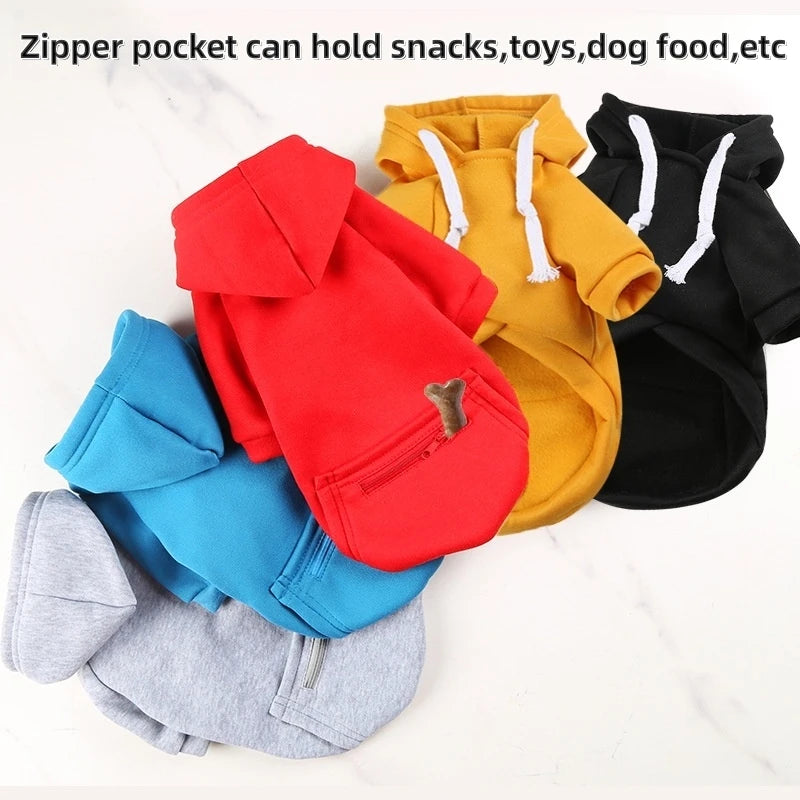 Sudadera para Perros Grandes con Capucha y Bolsillo Abrigo Polar para Otoño e Invierno