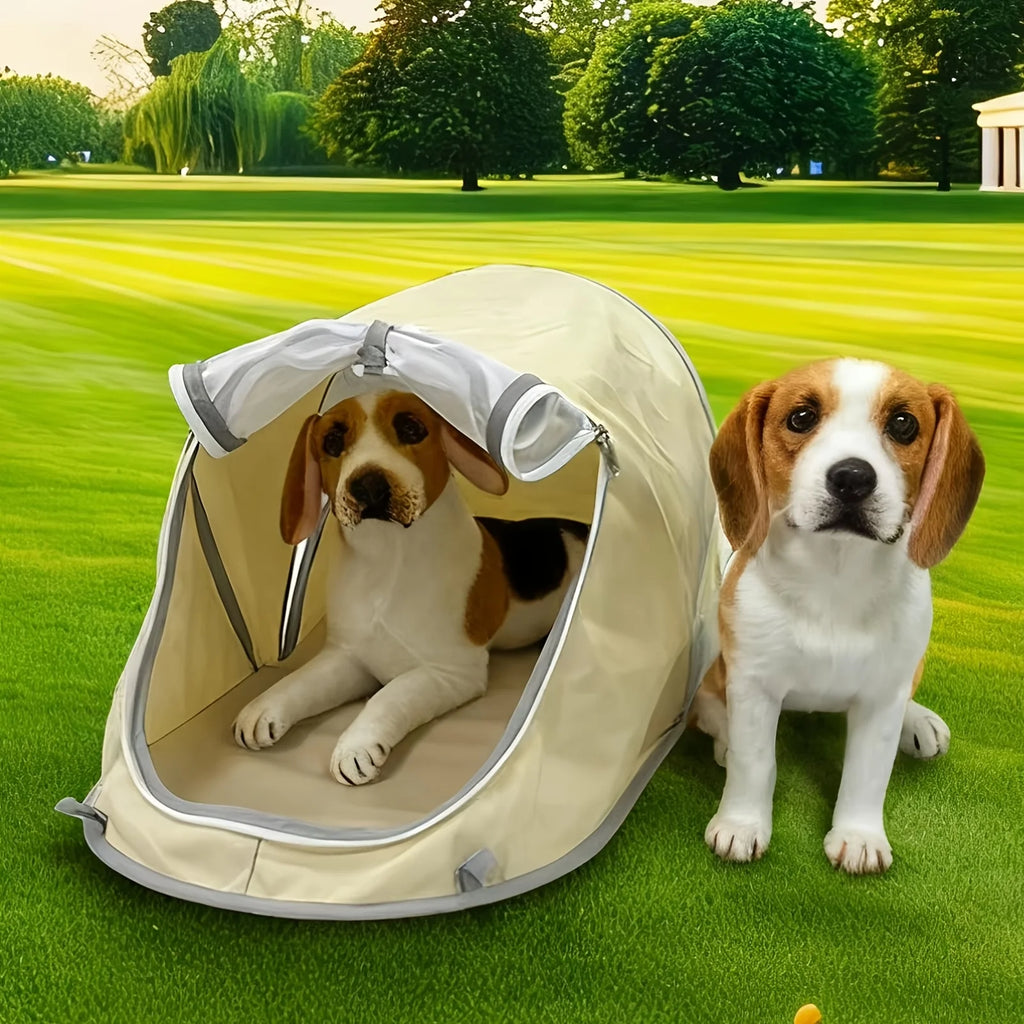 Tienda portátil para perros con protección solar e impermeable