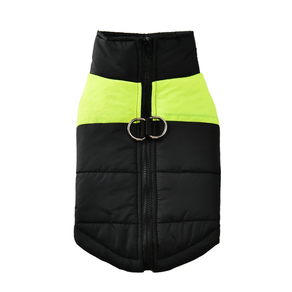 HOLAPET Abrigo Impermeable para Perros con Forro Térmico y Anilla para Correa