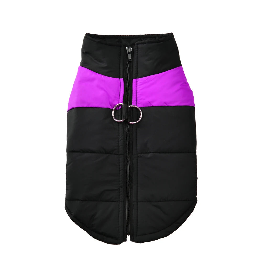 HOLAPET Abrigo Impermeable para Perros con Forro Térmico y Anilla para Correa