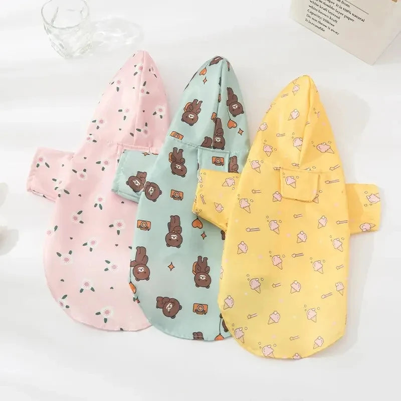 Impermeable para Perros pequeños y Gatos con Capucha Waterproof