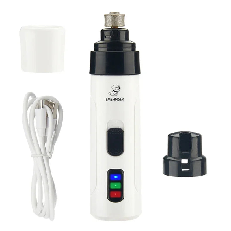 Lima eléctrica para uñas de perros y gatos recargable USB silenciosa y sin dolor