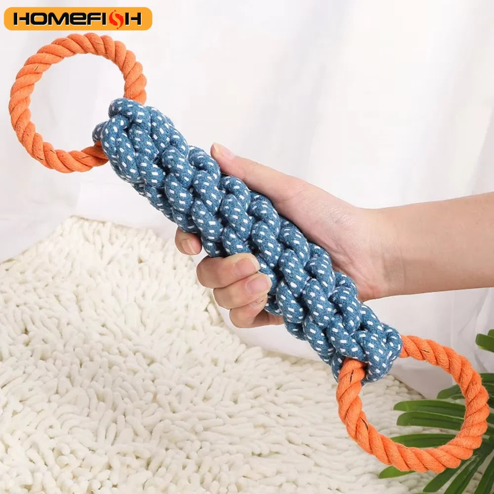 Cuerda Mordedora para Perros Doble Anillo Resistente para Juegos de Tirar