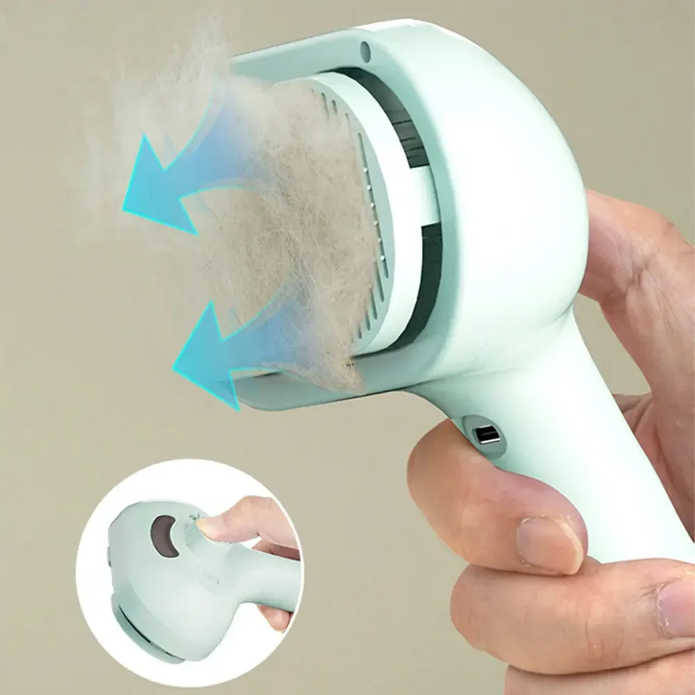 Cepillo Vaporizador 3 en 1 para Perros y Gatos