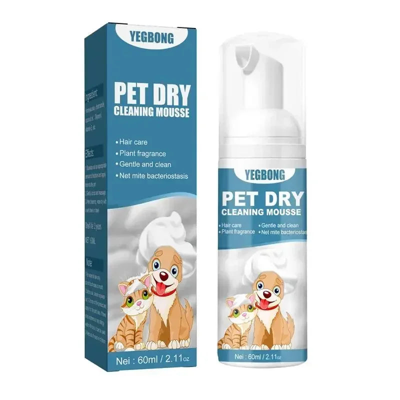 YEGBONG Champú en espuma sin agua para perros y gatos – limpieza rápida sin baño
