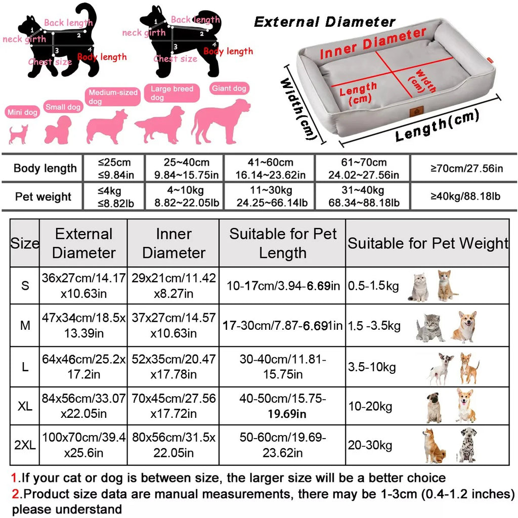 Cama sofá impermeable para perros y gatos