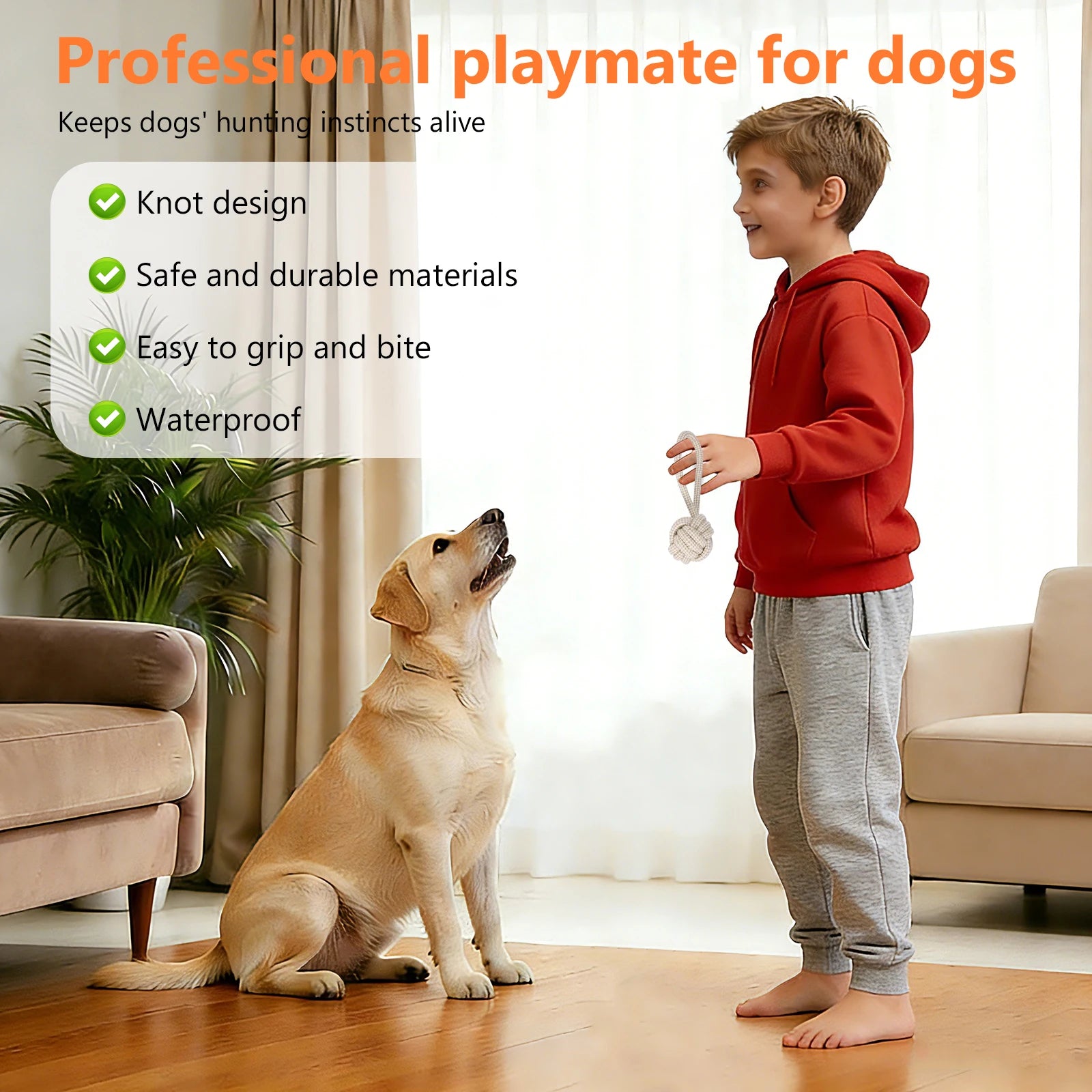 Set de 6 Cuerdas Mordedoras para Perros Juguetes de Limpieza Dental