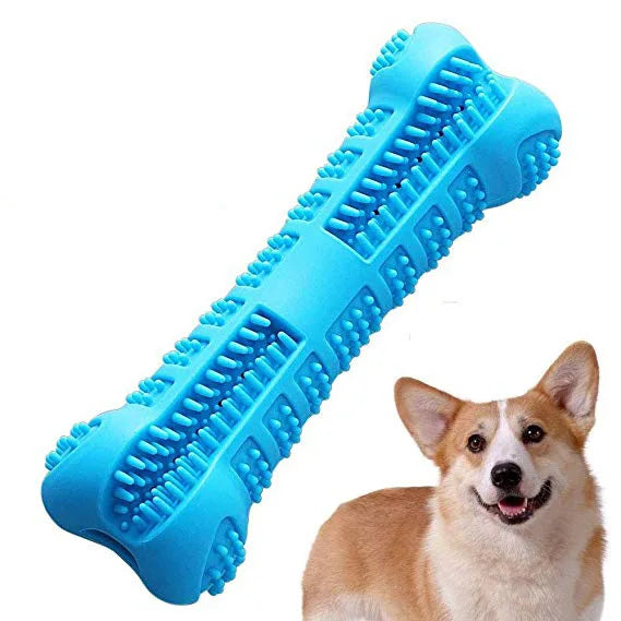 Cepillo dental de silicona limpia dientes con dispensador de pasta para perros