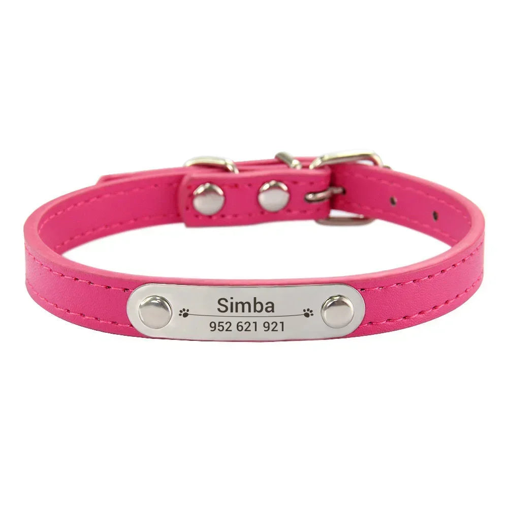Collar Personalizado Antipérdida para Perros y Gatos con Placa Grabada