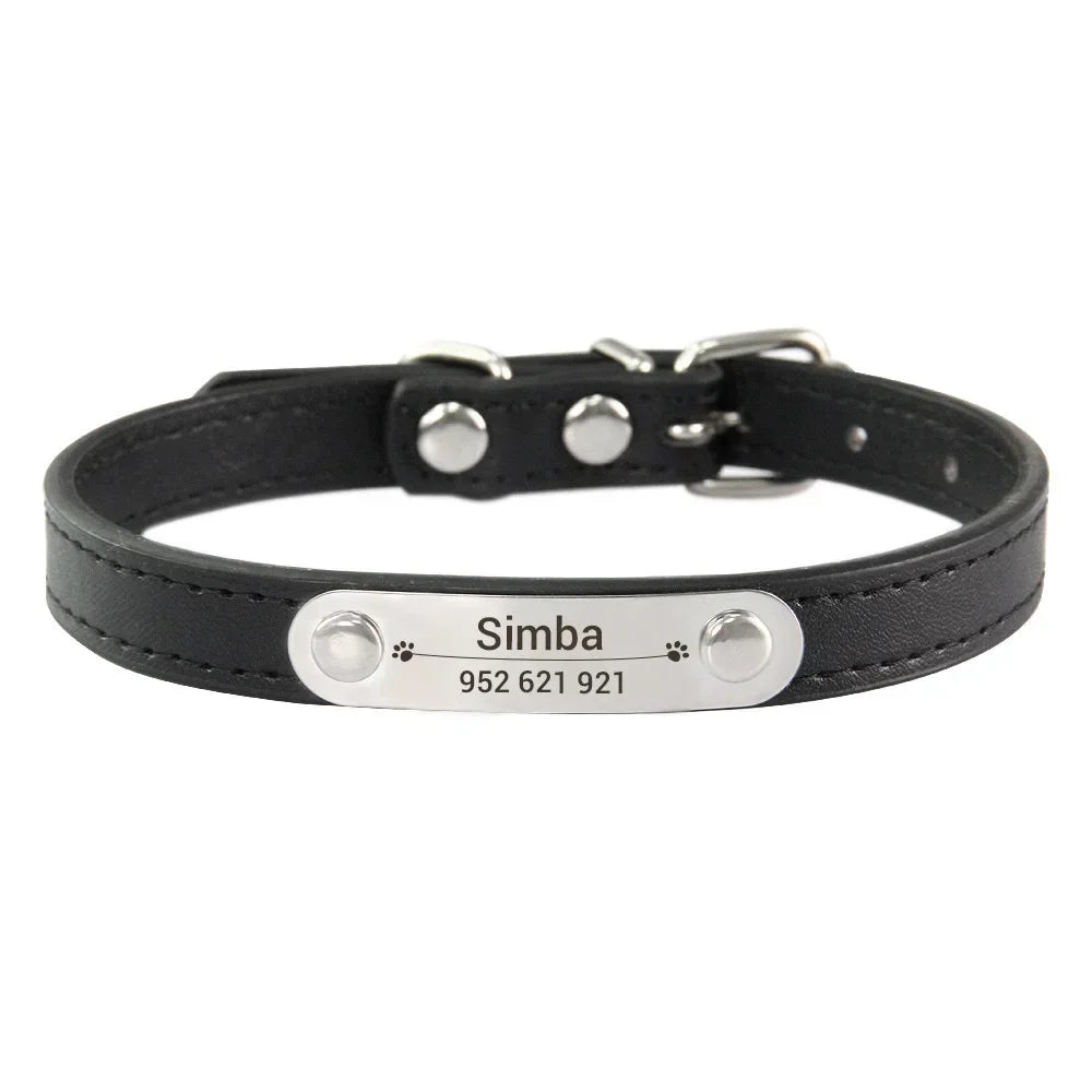 Collar Personalizado Antipérdida para Perros y Gatos con Placa Grabada