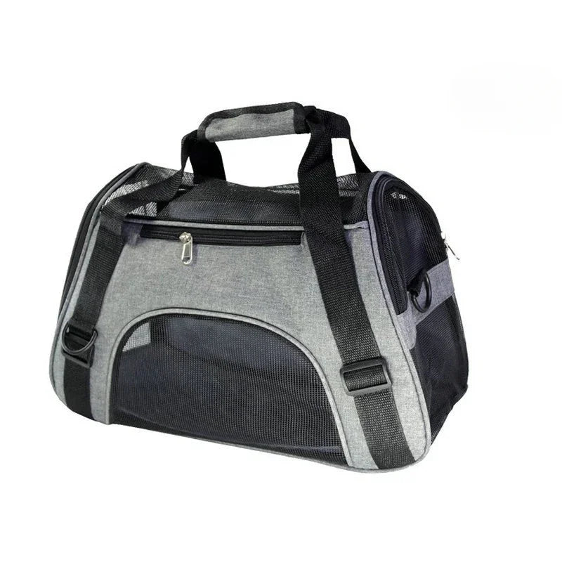 Transportín Plegable para Perros y Gatos con Malla Transpirable