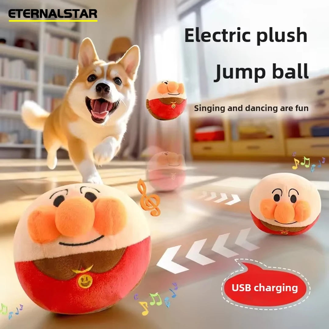 Pelota Interactiva Eléctrica para Perros con Movimiento y Sonido USB
