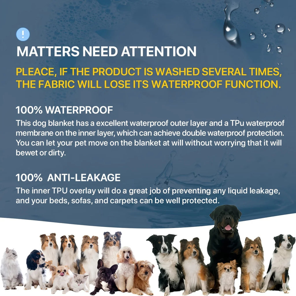 Manta impermeable para perros y protector de sofá y cama reversible