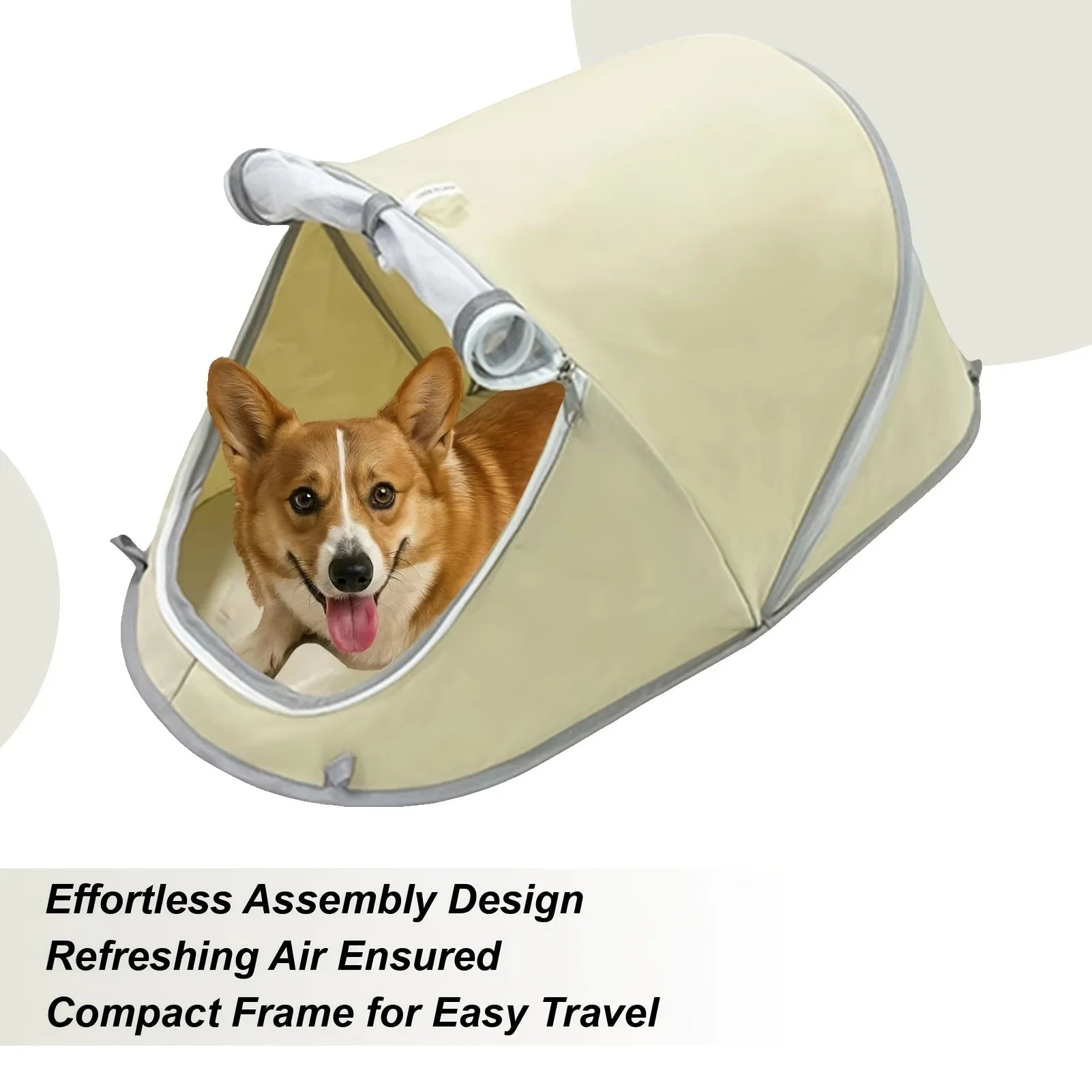 Tienda portátil para perros con protección solar e impermeable