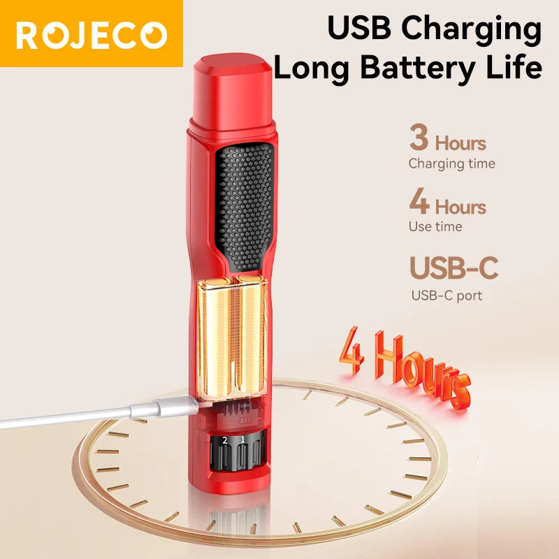 ROJECO Lima Eléctrica para Uñas de Perros y Gatos con Luz LED y 7 Velocidades Ajustables