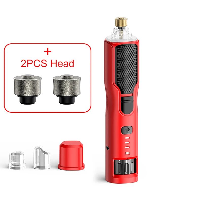 ROJECO Lima Eléctrica para Uñas de Perros y Gatos con Luz LED y 7 Velocidades Ajustables