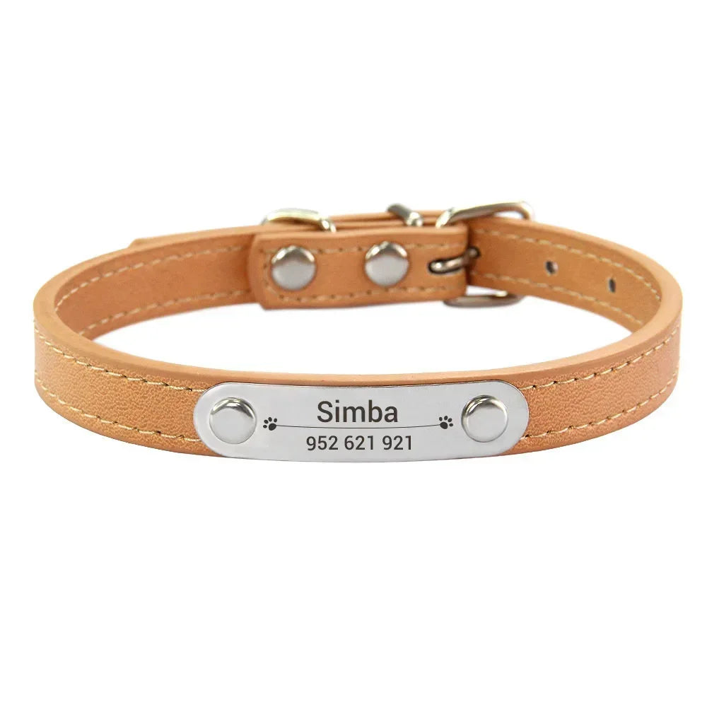 Collar Personalizado Antipérdida para Perros y Gatos con Placa Grabada
