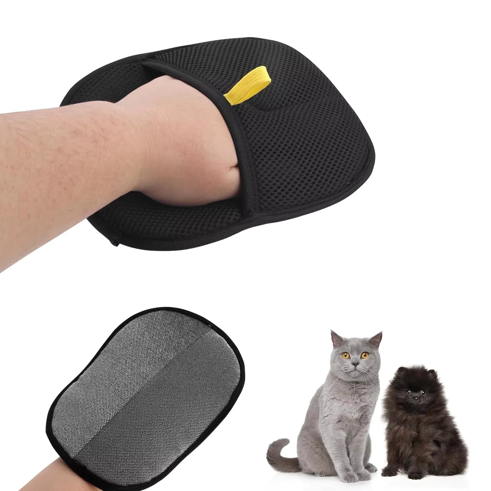 Guante Quitapelos Reutilizable para Perros y Gatos de Doble Cara