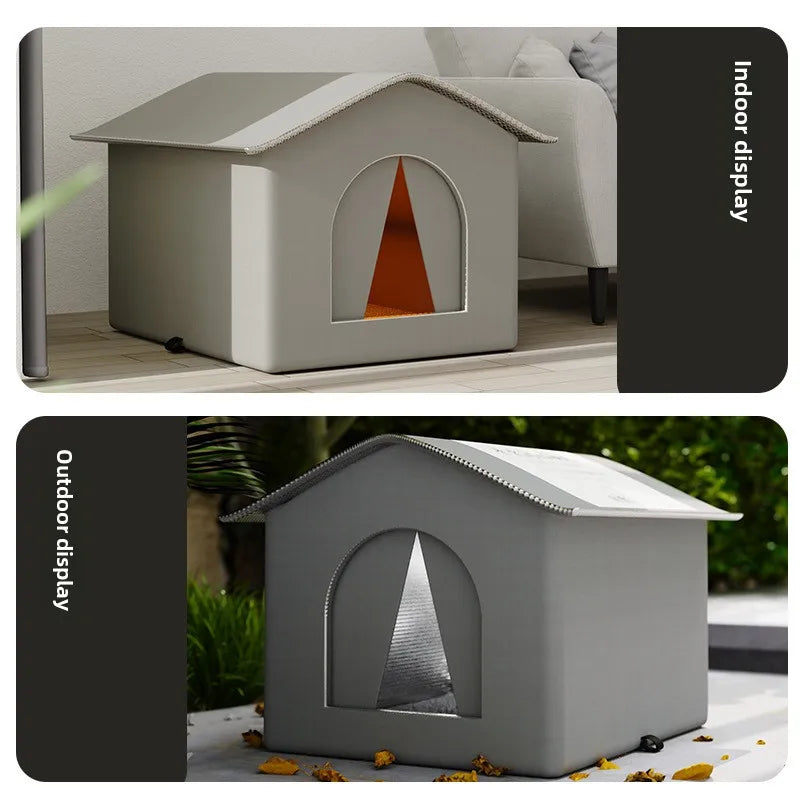Caseta plegable impermeable para perros pequeños y gatos