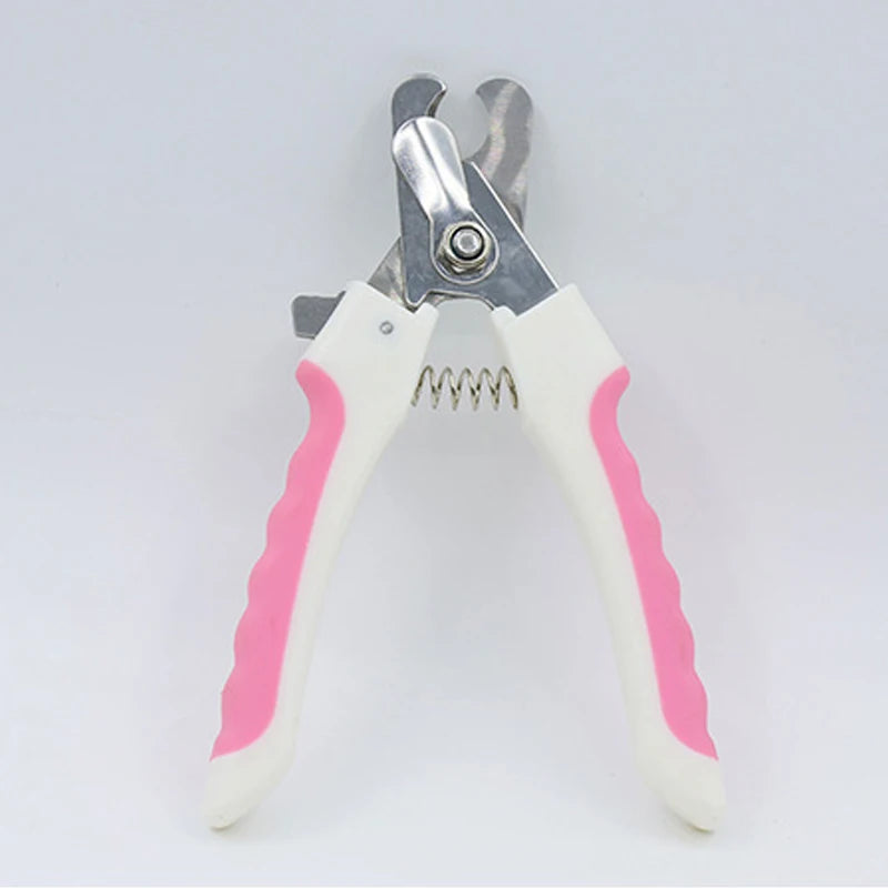 Cortaúñas de acero inoxidable para perros y gatos con mango ergonómico