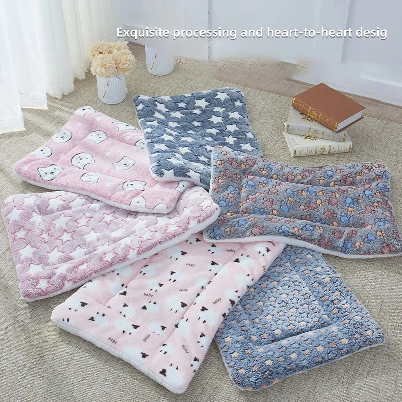 Manta y Colchoneta Suave para Perros y Gatos Cama de Invierno