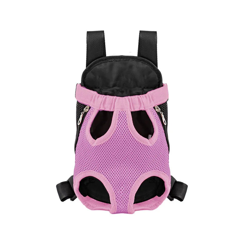 Mochila Transportín Frontal para Perros y Gatos Pequeños Transpirable y Ajustable