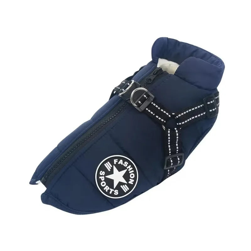 Abrigo Impermeable para Perros con Arnés Integrado para Invierno