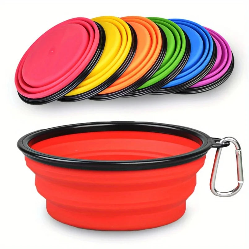 Cuenco Plegable para Perros Portátil de Viaje para Agua y Comida