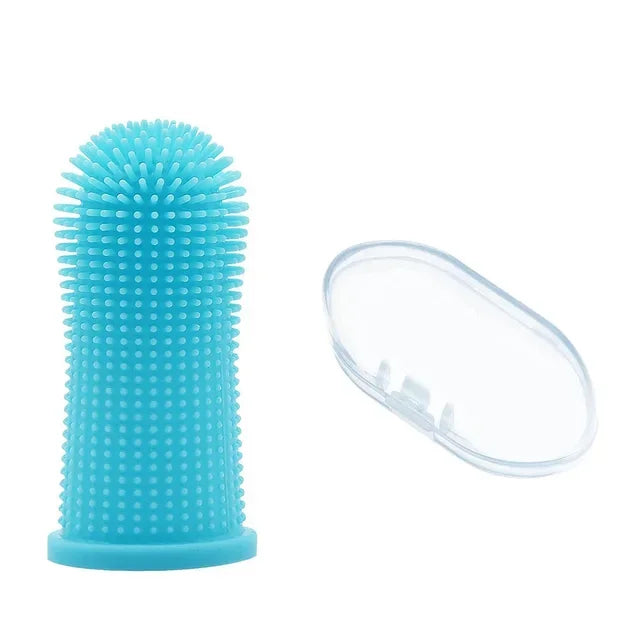 Cepillo de Dientes para Perros y Gatos de Silicona Suave Limpieza Dental 360° Higiene Bucal