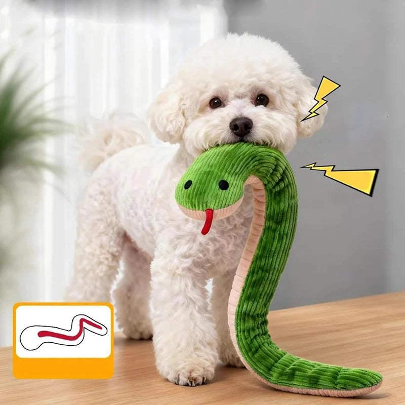 Serpiente de Juguete Interactiva para Perros Peluche Mordedor Antiestrés