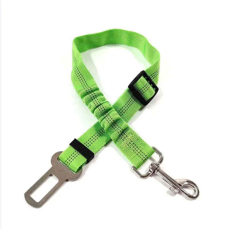Cinturón de Seguridad Reflectante para Perros Ajustable y Elástico para Coche