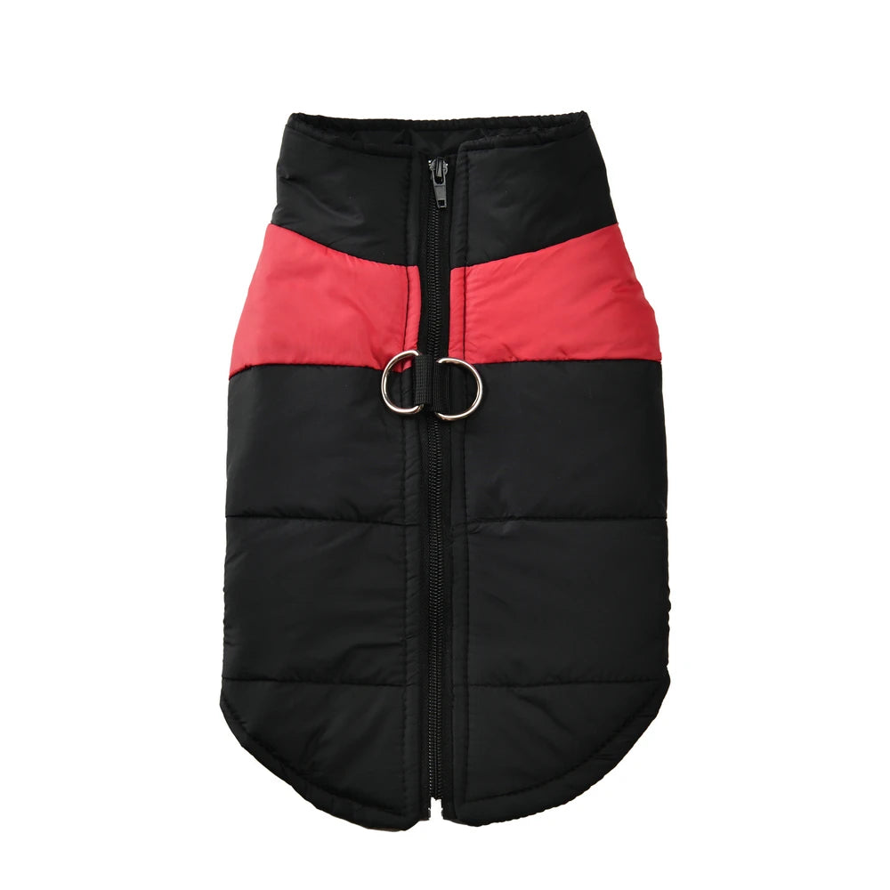HOLAPET Abrigo Impermeable para Perros con Forro Térmico y Anilla para Correa